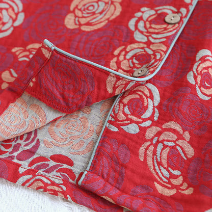 Ensemble de pyjama en coton jacquard Blooming Rose