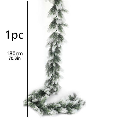 Guirlande artificielle en aiguilles de pin, décoration de Noël