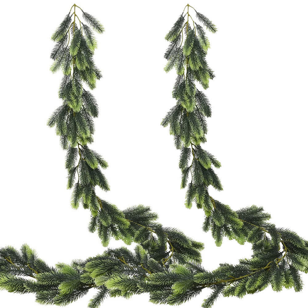 Guirlande artificielle en aiguilles de pin, décoration de Noël