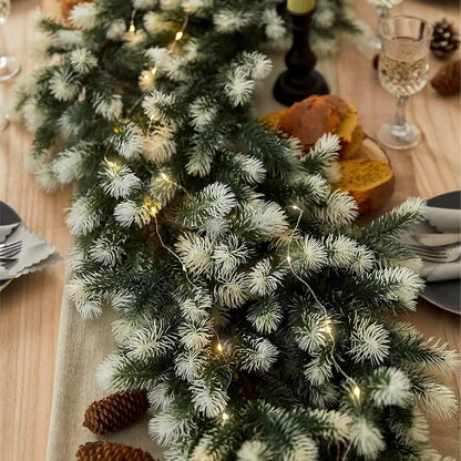 Guirlande de Noël avec aiguilles de pin et dégradé de couleurs