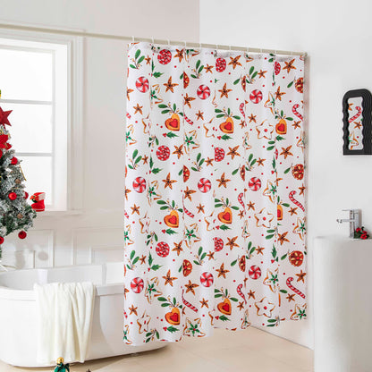 Rideau de douche anti-moisissure avec motif de Noël