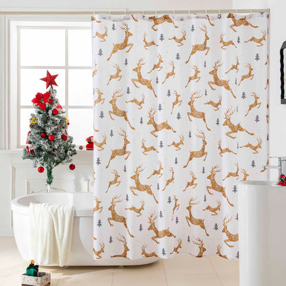 Rideau de douche anti-moisissure avec motif de Noël