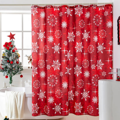 Rideau de douche anti-moisissure avec motif de Noël