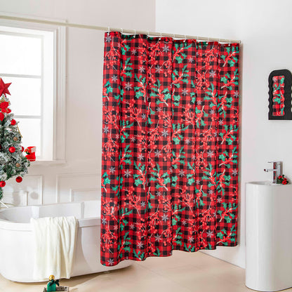 Rideau de douche anti-moisissure avec motif de Noël