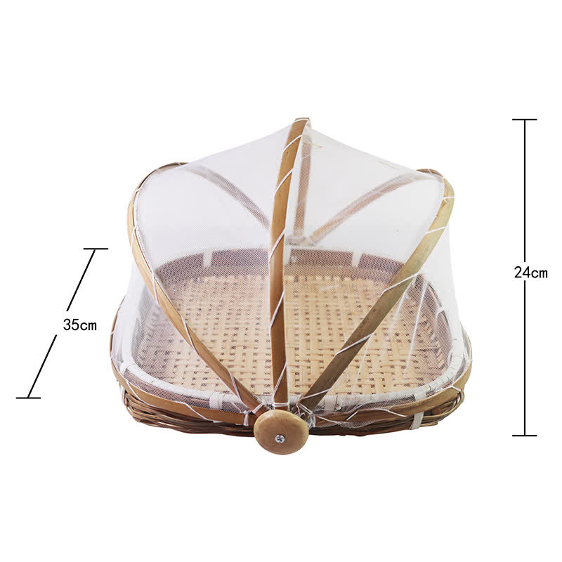 Panier ménager fait main en bambou