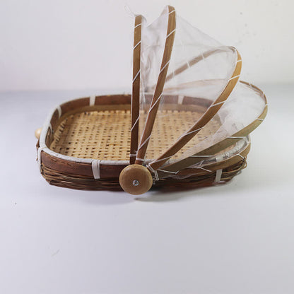Panier ménager fait main en bambou