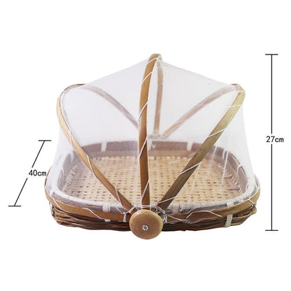 Panier ménager fait main en bambou