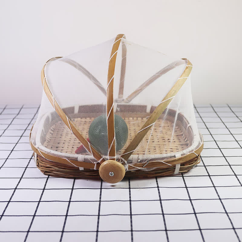 Panier ménager fait main en bambou