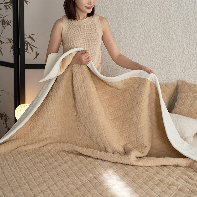 Couverture douce avec structure en losange
