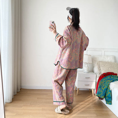 Ensemble pyjama en gaze de coton léger grande taille