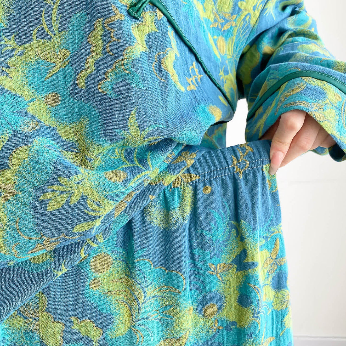 Ensemble pyjama en gaze de coton léger grande taille