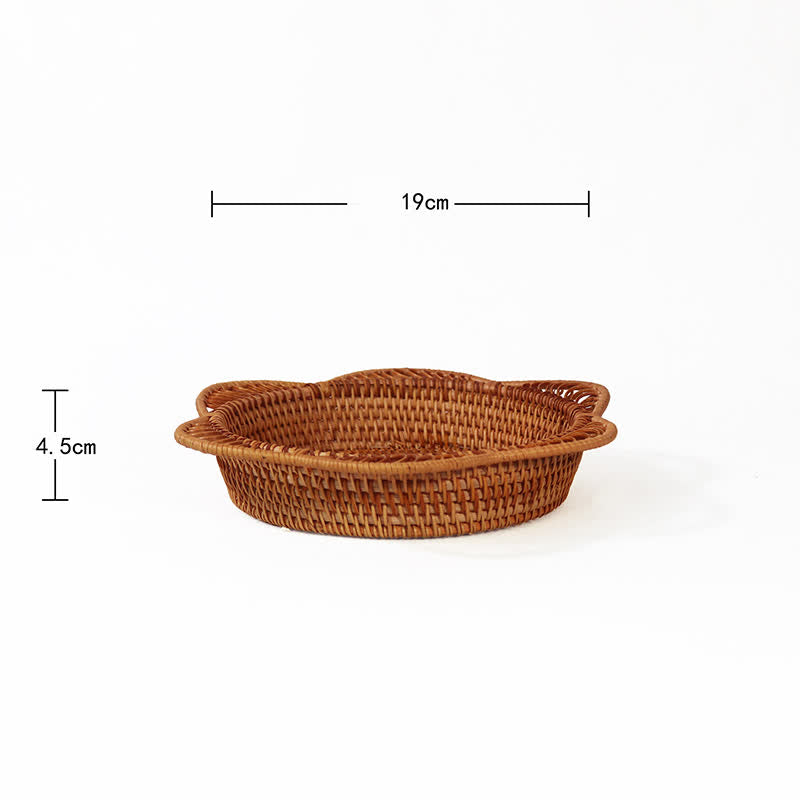 Panier de rangement en rotin tressé pour fruits et pain
