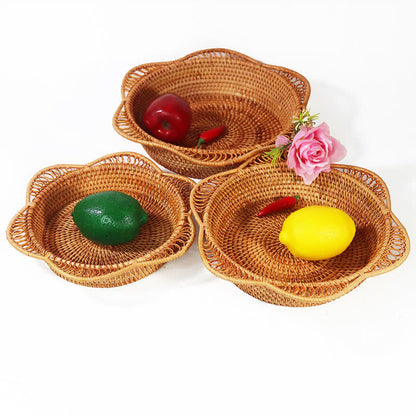 Panier de rangement en rotin tressé pour fruits et pain