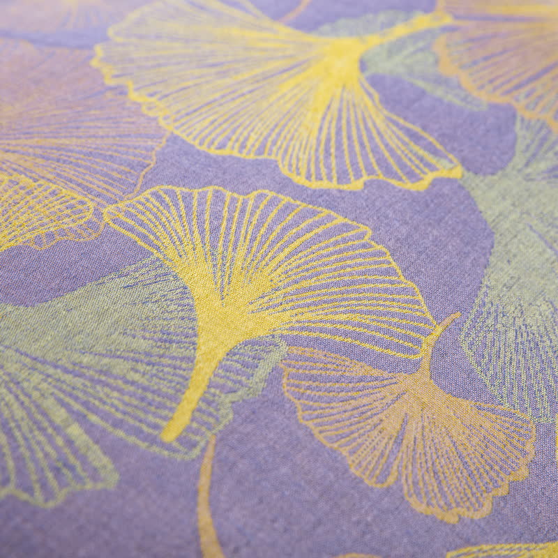 Parure de lit en coton avec feuilles de ginkgo et boutons (4 pièces) - image 7