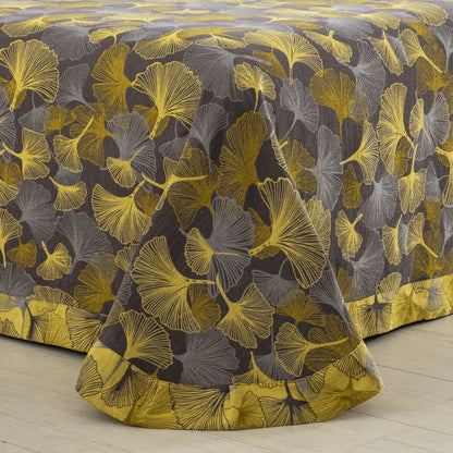 Parure de lit en coton avec feuilles de ginkgo et boutons (4 pièces) - image 15