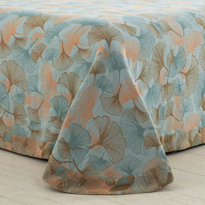 Parure de lit en coton avec feuilles de ginkgo et boutons (4 pièces) - image 49