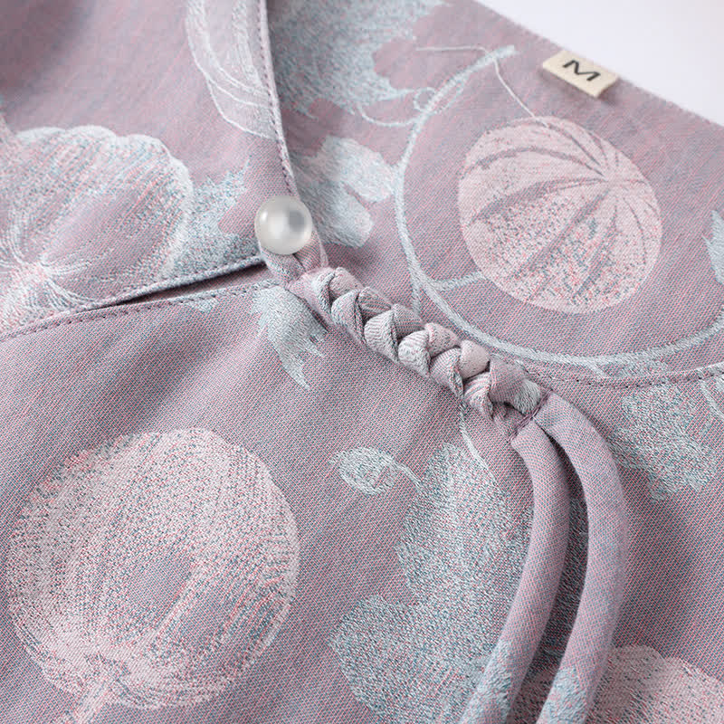 Ensemble pyjama en gaze de coton avec pull citrouille