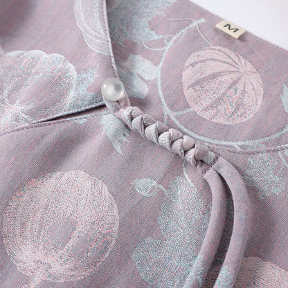 Ensemble pyjama en gaze de coton avec pull citrouille