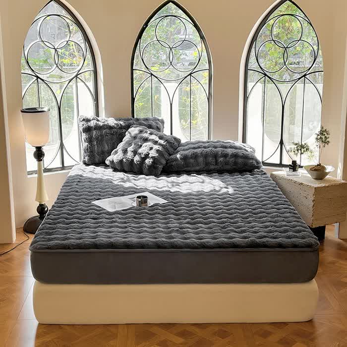 Drap-housse en polaire simple, doux et respirant