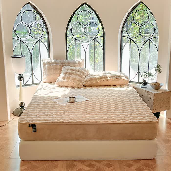 Drap-housse en polaire simple, doux et respirant