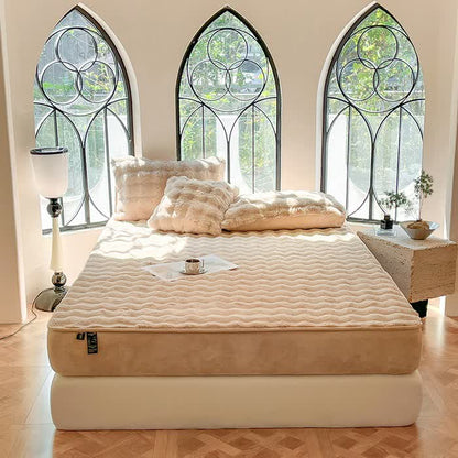 Drap-housse en polaire simple, doux et respirant