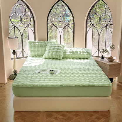 Drap-housse en polaire simple, doux et respirant