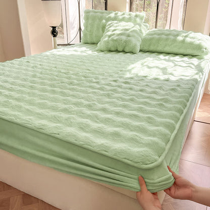 Drap-housse en polaire simple, doux et respirant