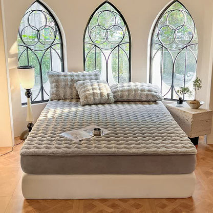 Drap-housse en polaire simple, doux et respirant