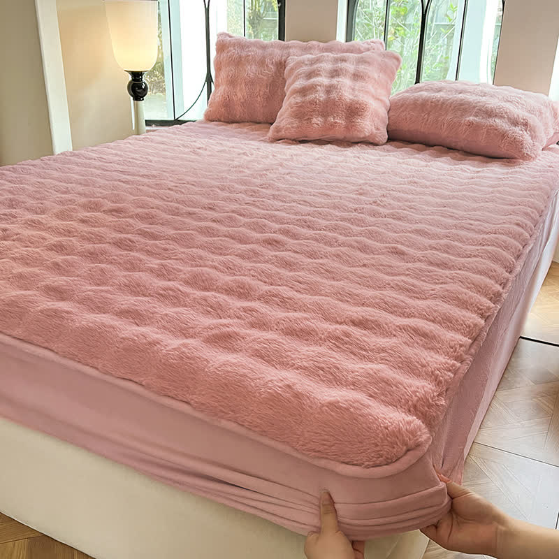 Drap-housse en polaire simple, doux et respirant