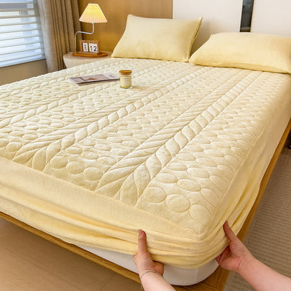 Drap-housse simple en polaire avec épis de blé