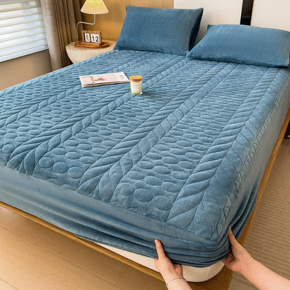Drap-housse simple en polaire avec épis de blé