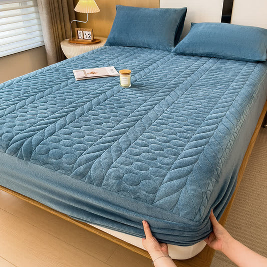 Drap-housse simple en polaire avec épis de blé