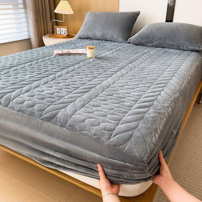 Drap-housse simple en polaire avec épis de blé