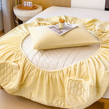 Drap-housse simple en polaire avec épis de blé