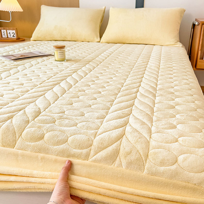 Drap-housse simple en polaire avec épis de blé