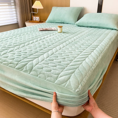 Drap-housse simple en polaire avec épis de blé