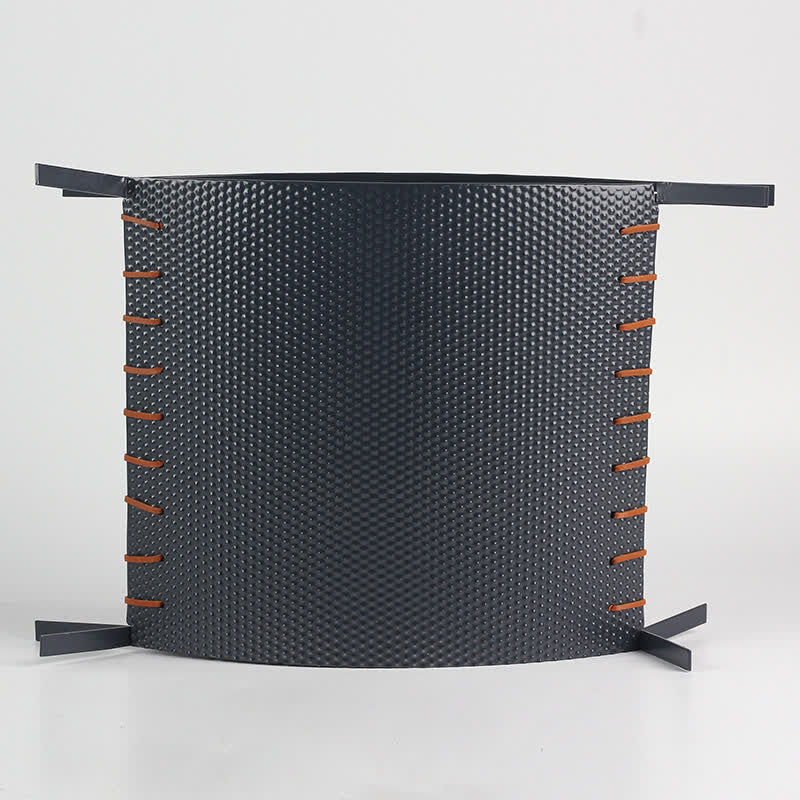 Vase plat créatif avec coutures en cuir
