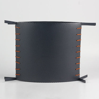 Vase plat créatif avec coutures en cuir
