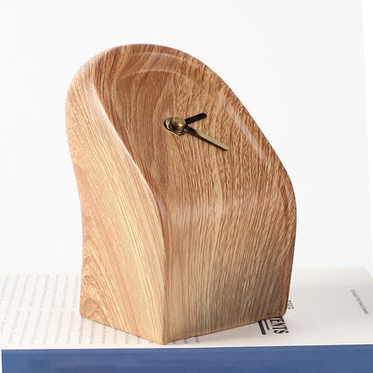 Ornement d'horloge créatif avec grain de bois