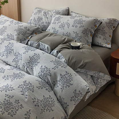 Parure de lit en gaze de coton à trois couches (4 pièces)