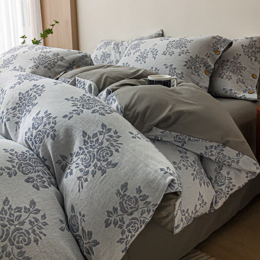 Parure de lit en gaze de coton à trois couches (4 pièces)