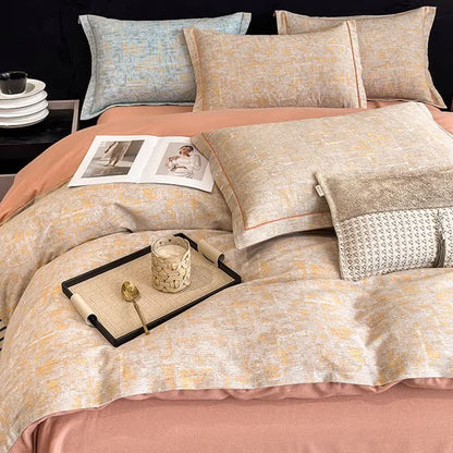 Parure de lit de style simple en coton brossé (4 pièces)