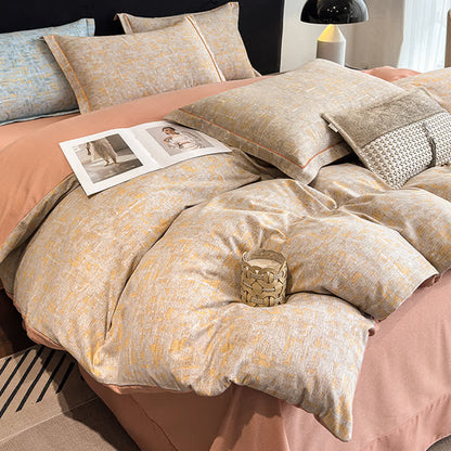 Parure de lit de style simple en coton brossé (4 pièces)