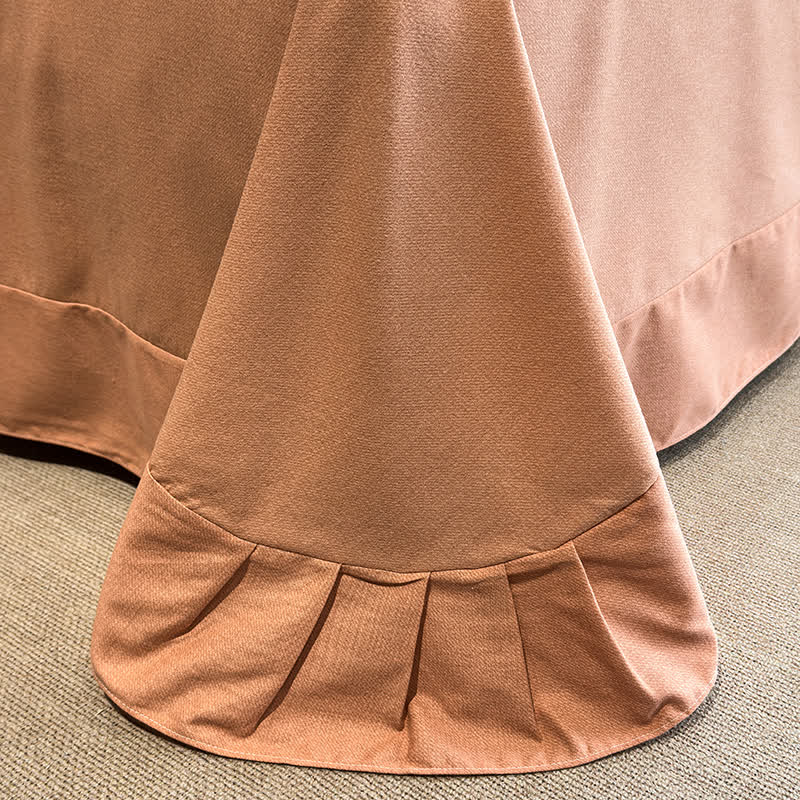 Parure de lit de style simple en coton brossé (4 pièces)