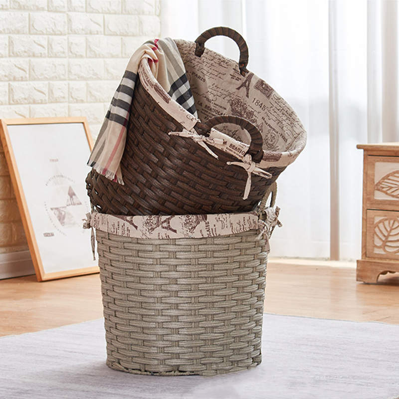 Panier à linge en rotin au style simple