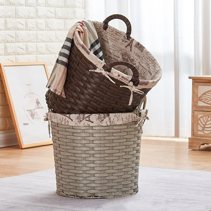 Panier à linge en rotin au style simple