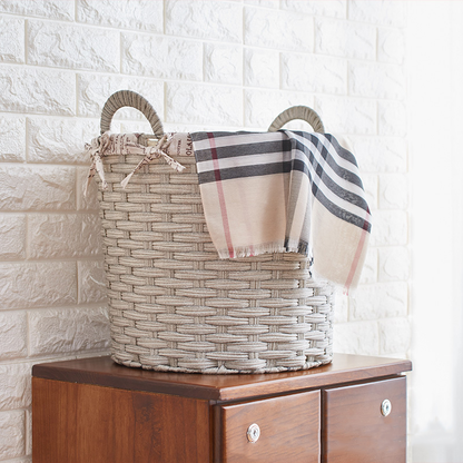 Panier à linge en rotin au style simple