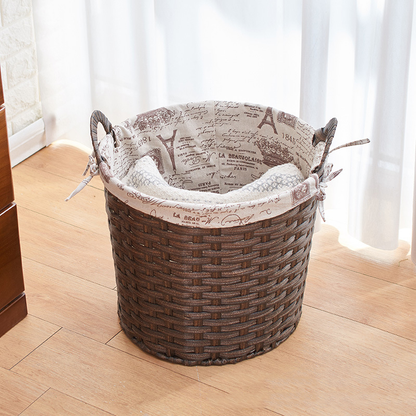 Panier à linge en rotin au style simple