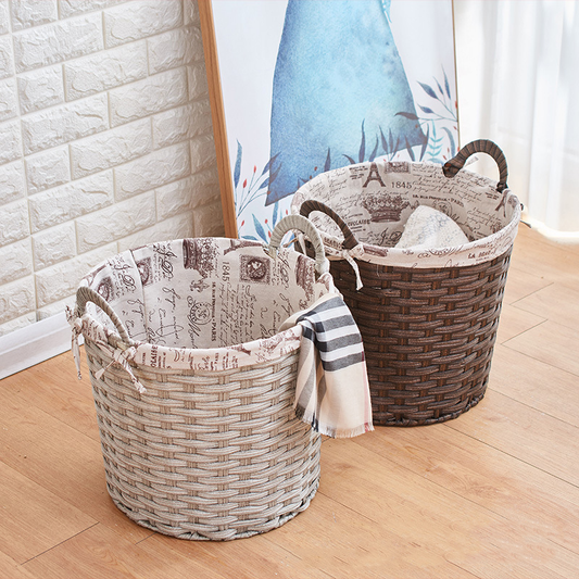 Panier à linge en rotin au style simple