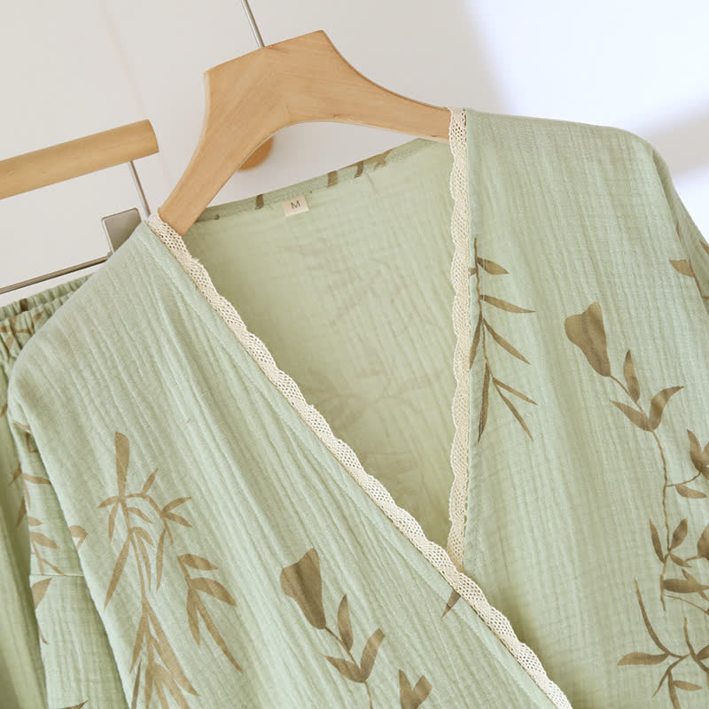 Ensemble de nuit country en gaze de coton et bambou - image 2